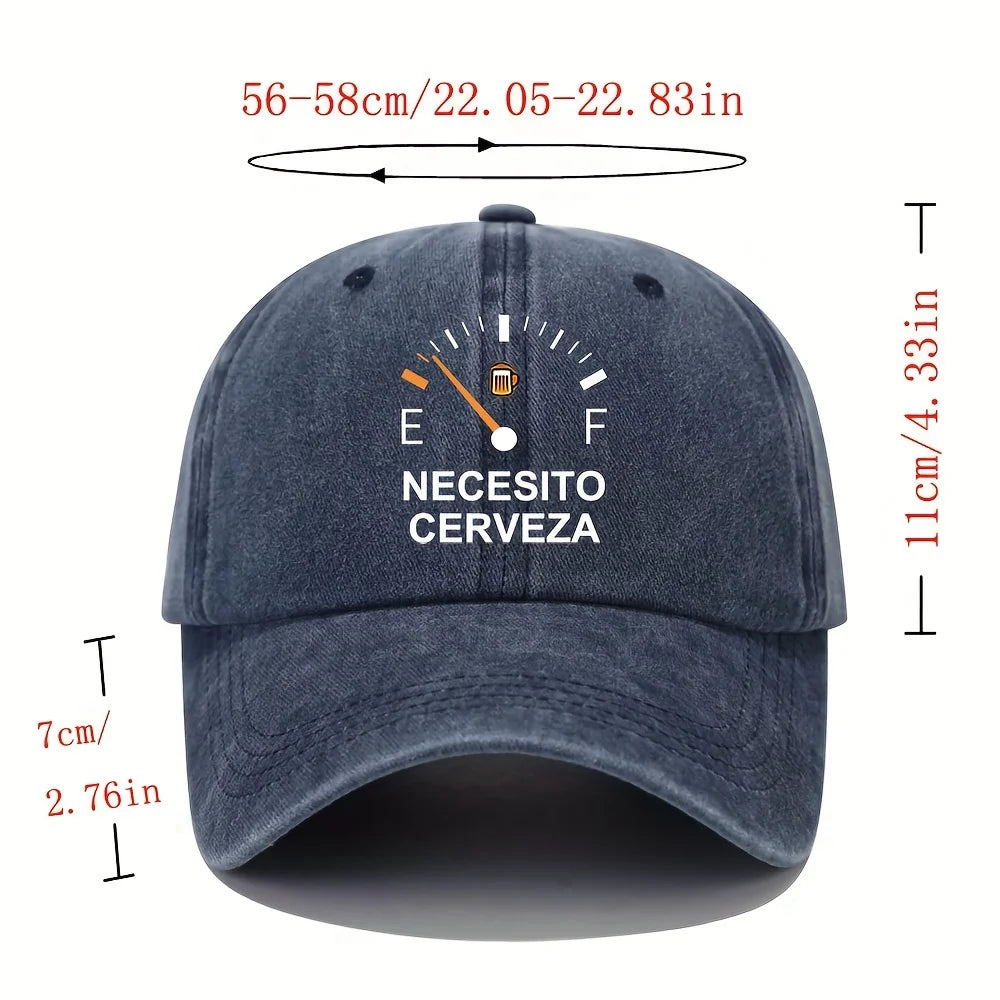 Necesito Cerveza Pattern Vintage Baseball Cap