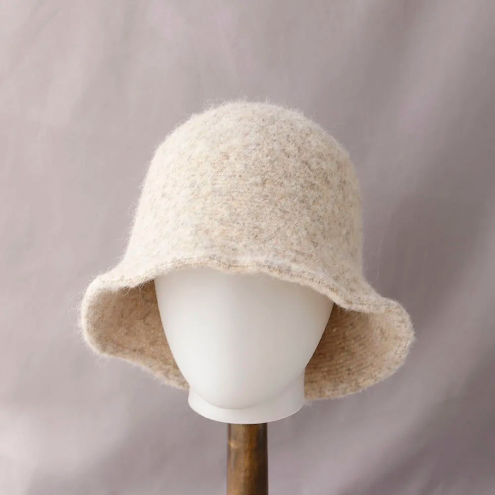 Vintage Wool Korean Winter Bucket Hat