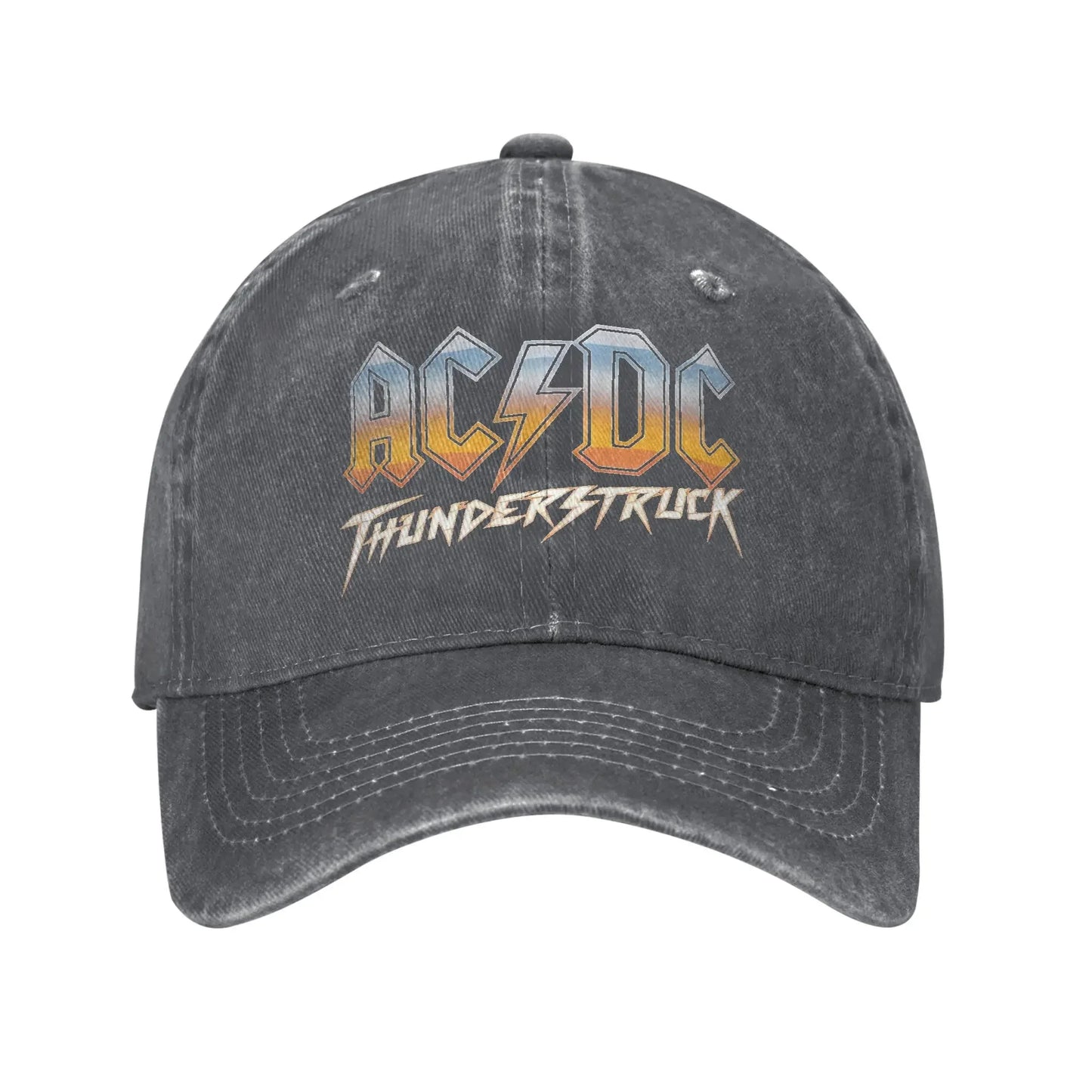 ACDC Thunderstruck Distressed Washed Unisex Baseball Cap