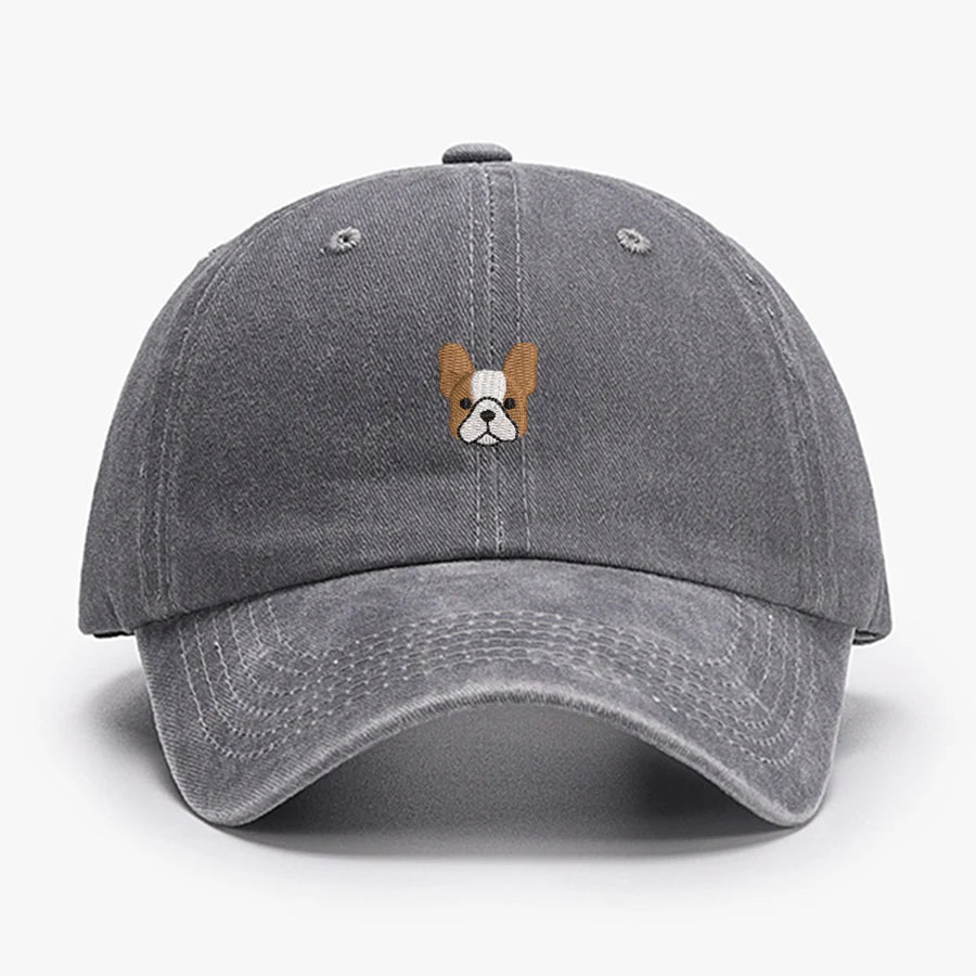 Lucky Clover Embroidery Vintage Washed Cotton Baseball Cap