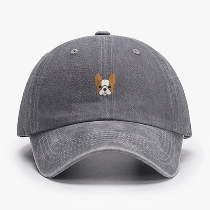 Lucky Clover Embroidery Vintage Washed Cotton Baseball Cap
