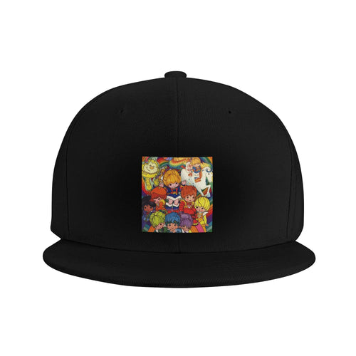 Bright Rainbow Colorful Pattern Breathable Snapback Cap