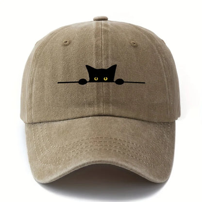 Cartoon Cat Printed Adjustable Baseball Cap