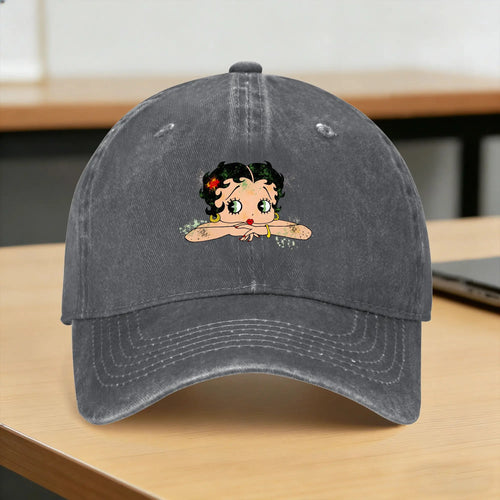Cartoon Betty Boops Washed Y2K Baseball Cap