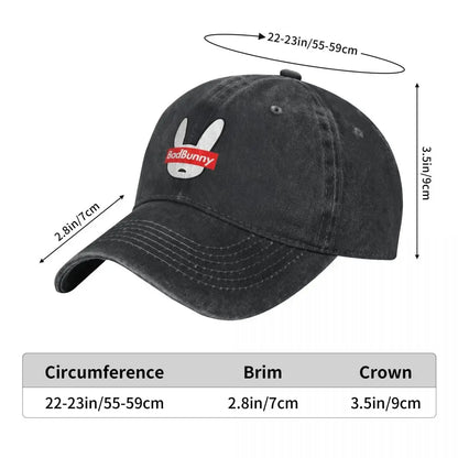 Bad Bunny Vintage Y2K Trucker Dad Baseball Cap