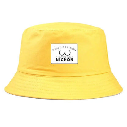 Tout Est Bon Reversible Print Bucket Hat