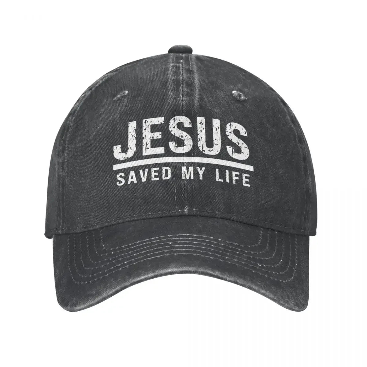Jesus Saved My Life Washed Cotton Baseball Cap