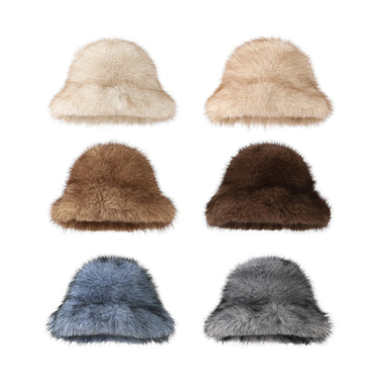Luxury Faux Fur Winter Bucket Hat