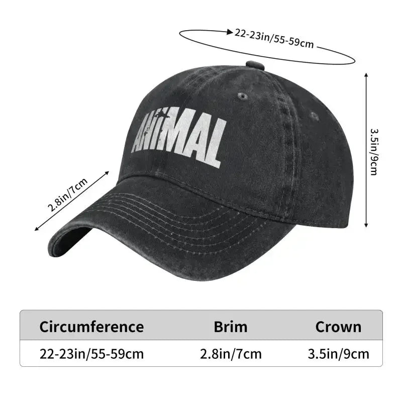 Animal Training Gym Fitness Adjustable Baseball Cap