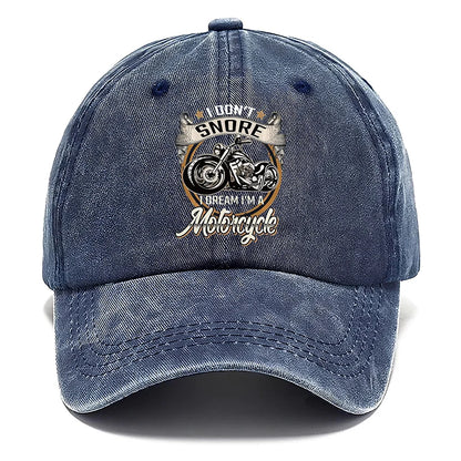 Motorcycle Dream Biker Distressed Cotton Baseball Cap