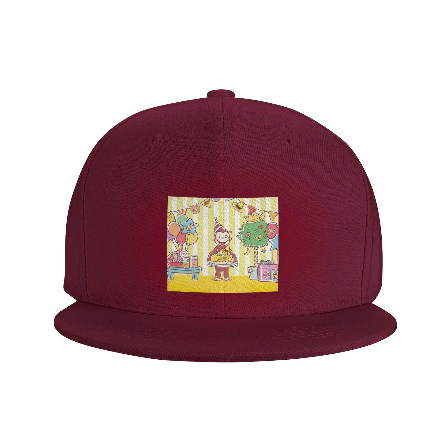 Curious George Monkey Cartoon Casual Snapback Cap