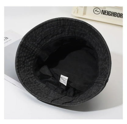 Hot Vintage Washed Mountain Logo Bucket Hat