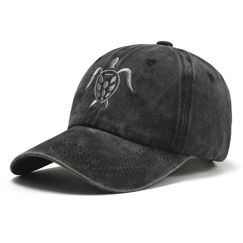 Turtle Embroidery Baseball Cap Unisex