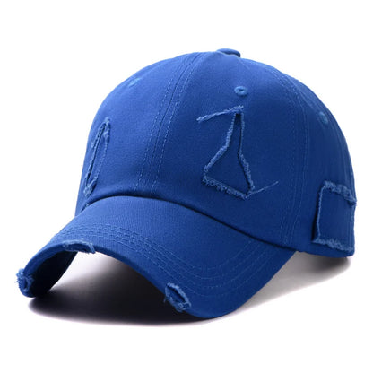 Trendy Worn Hole Streetwear Snapback Baseball Cap