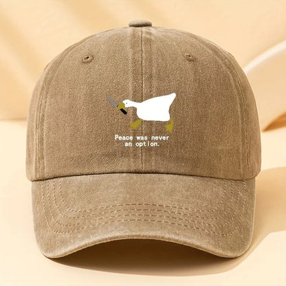 Running Goose Printed Duckbill Baseball Cap