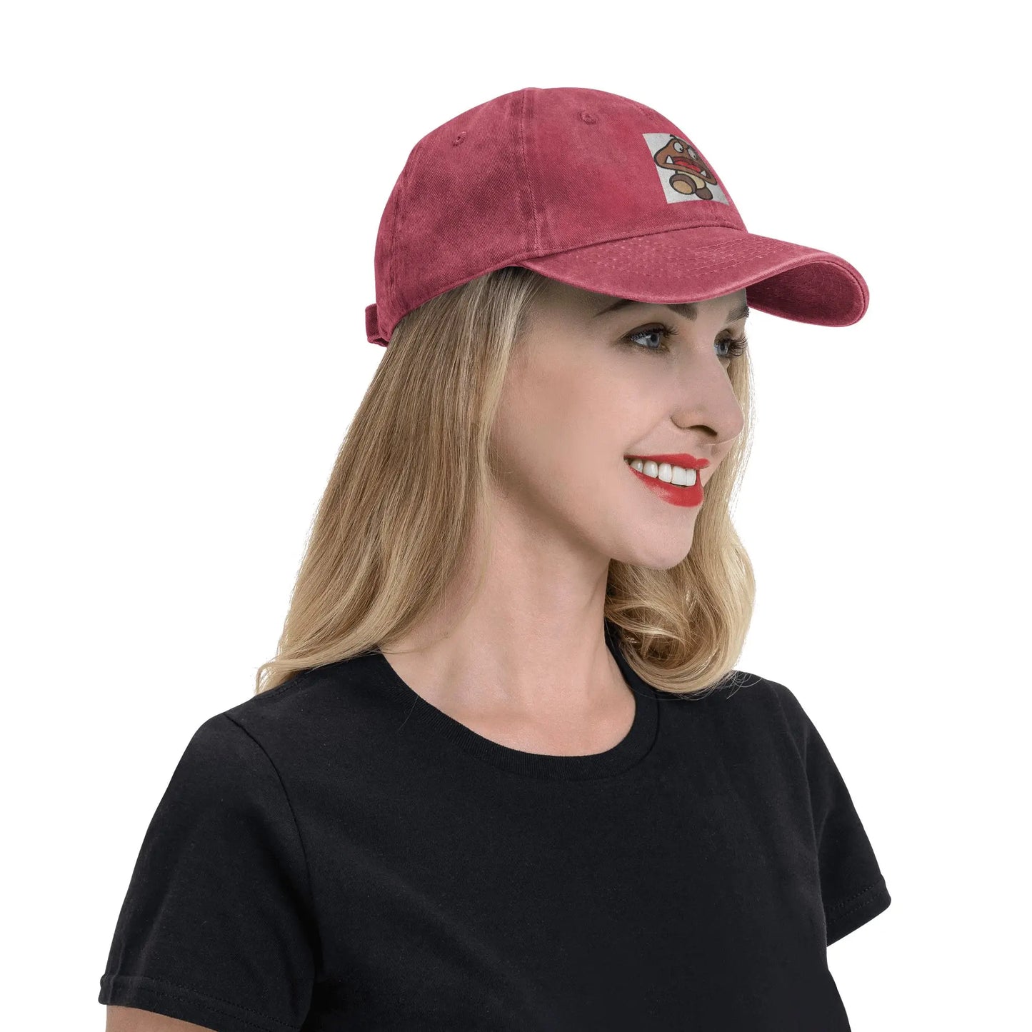Cartoon Game Goomba Face Adjustable Baseball Cap