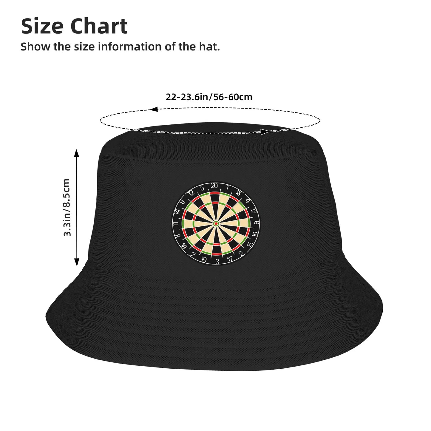 Dartboard Game Retro Graphic Bucket Hat