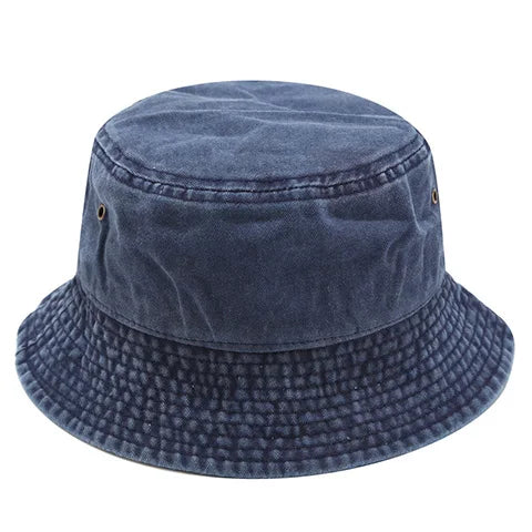 Vintage Washed Denim Bucket Hat