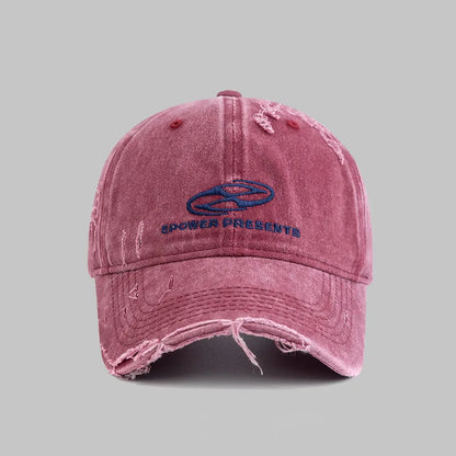 Retro Washed Letter Baseball Cap