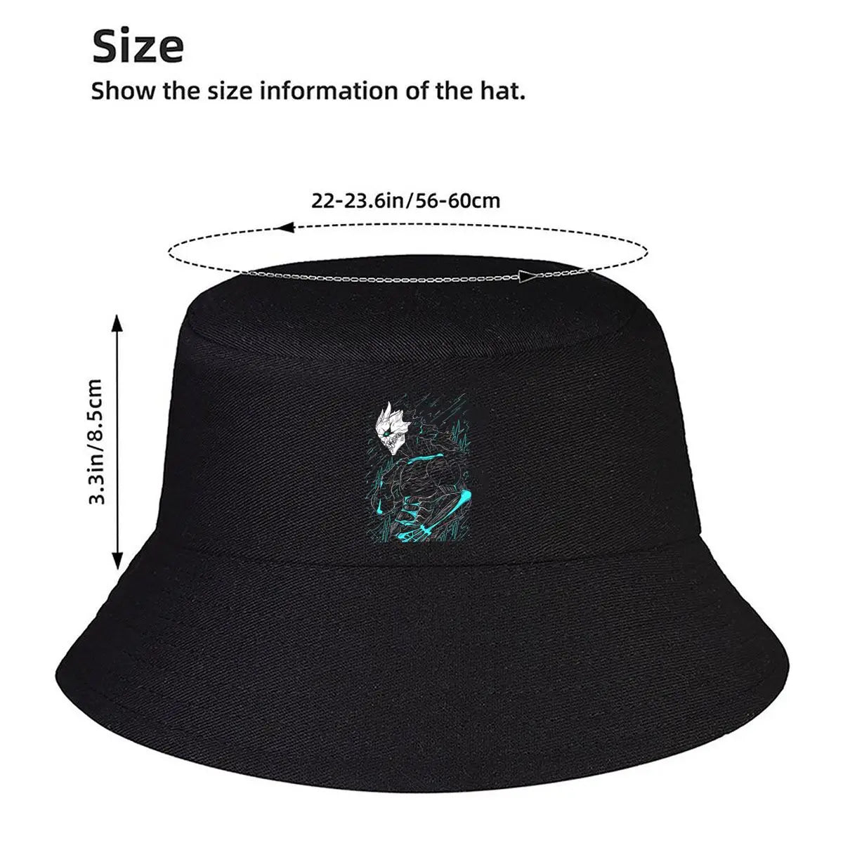 Turquoise Abstract Anime Character Line Art Bucket Hat