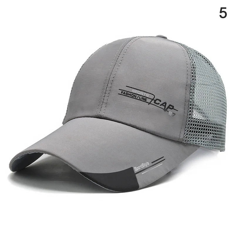 Unisex Mesh Ponytail Snapback Baseball Cap