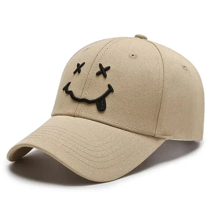 Unisex Smiling Face Embroidered Baseball Cap