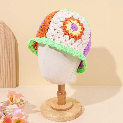 Women's Patchwork Knitted Fisherman Hat