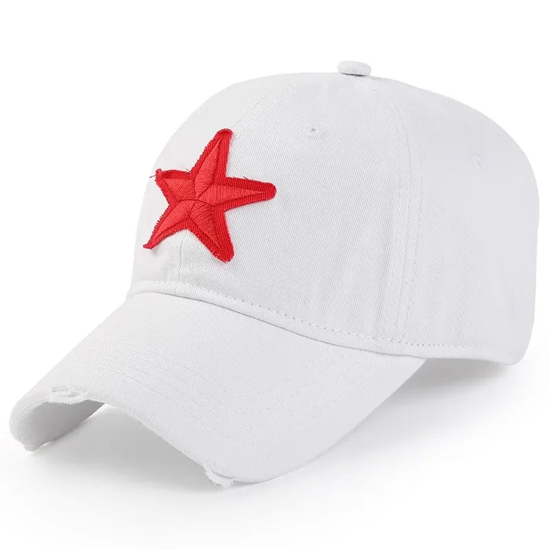Vintage Distressed Red Star Baseball Cap