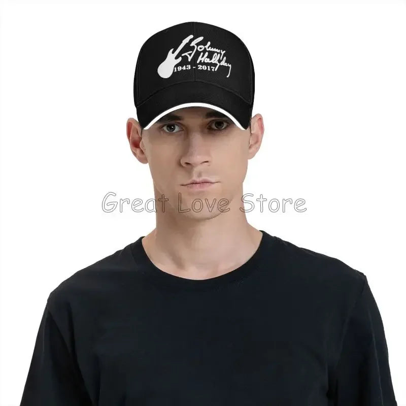 Johnny Hallyday French Rock Legend Baseball Cap