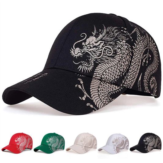Unisex Golden Dragon Printing Snapback Baseball Caps