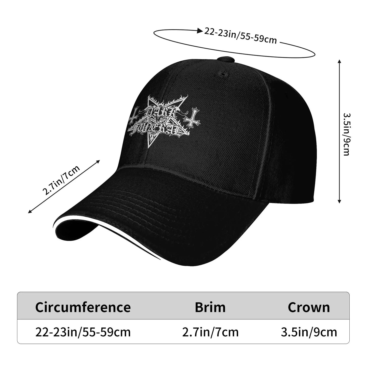 Dark Funeral Logo Trucker Snapback Baseball Cap