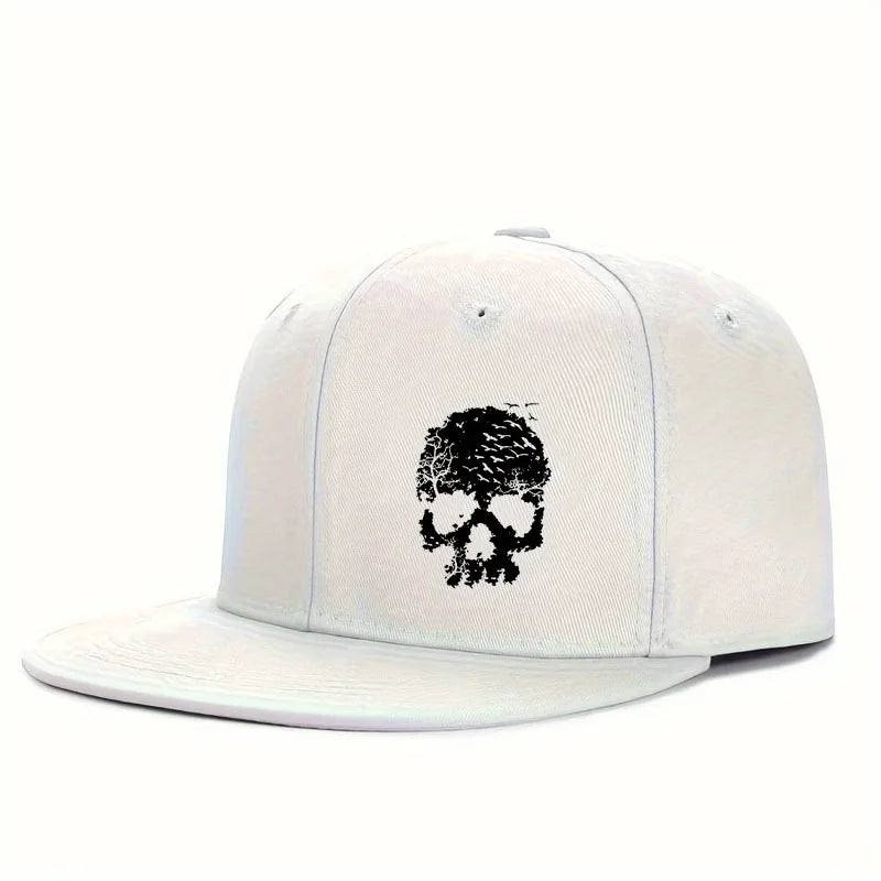 Skull Trees Bats Graphic Streetwear Snapback Cap