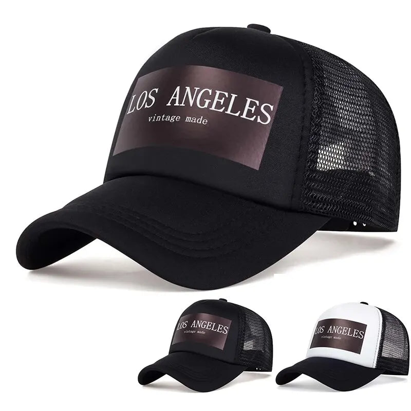 Unisex Los Angeles Print Baseball Mesh Caps