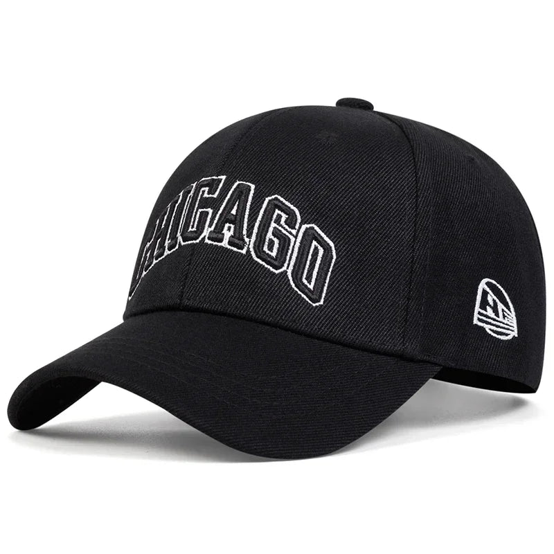 Unisex Chicago Letter Embroidery Baseball Caps