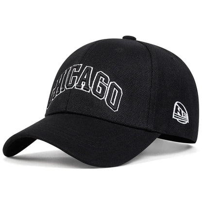 Unisex Chicago Letter Embroidery Baseball Caps