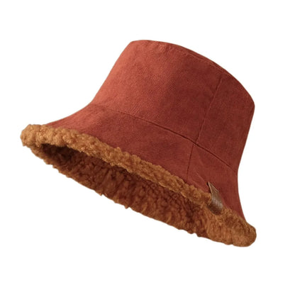 Reversible Corduroy Winter Bucket Hat