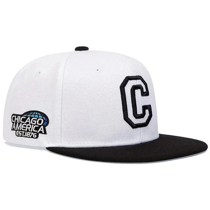 Chicago C Letter Embroidered Snapback Cap