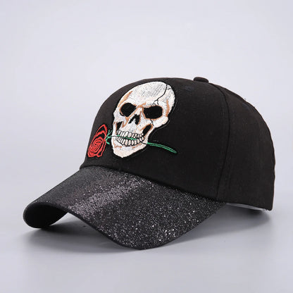 Skull Print Halloween Baseball Cap