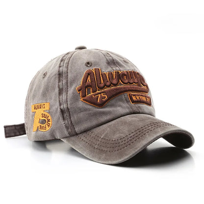 Always 3D Embroidery Vintage Baseball Cap