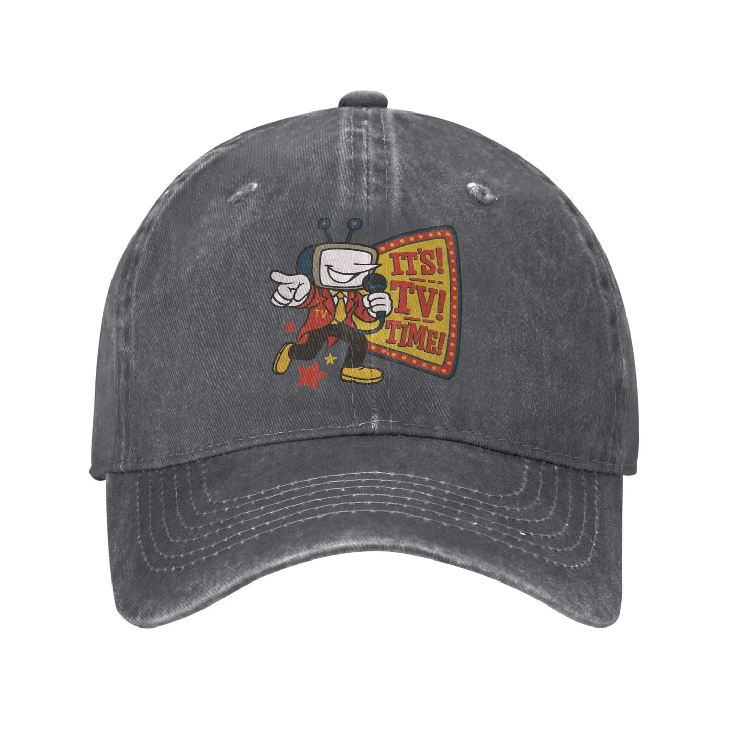 Deltarune Tenna TV Time Distressed Adjustable Baseball Cap