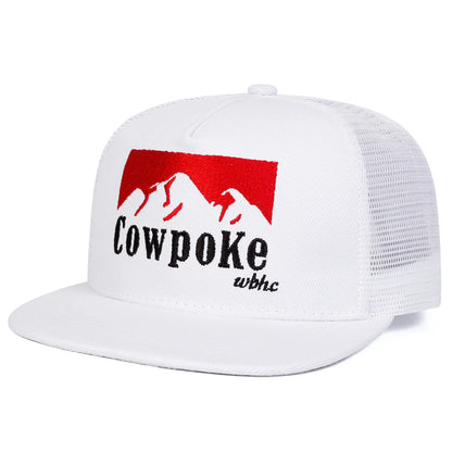 Unisex Cowpoke Letter Embroidery Mesh Snapback Cap