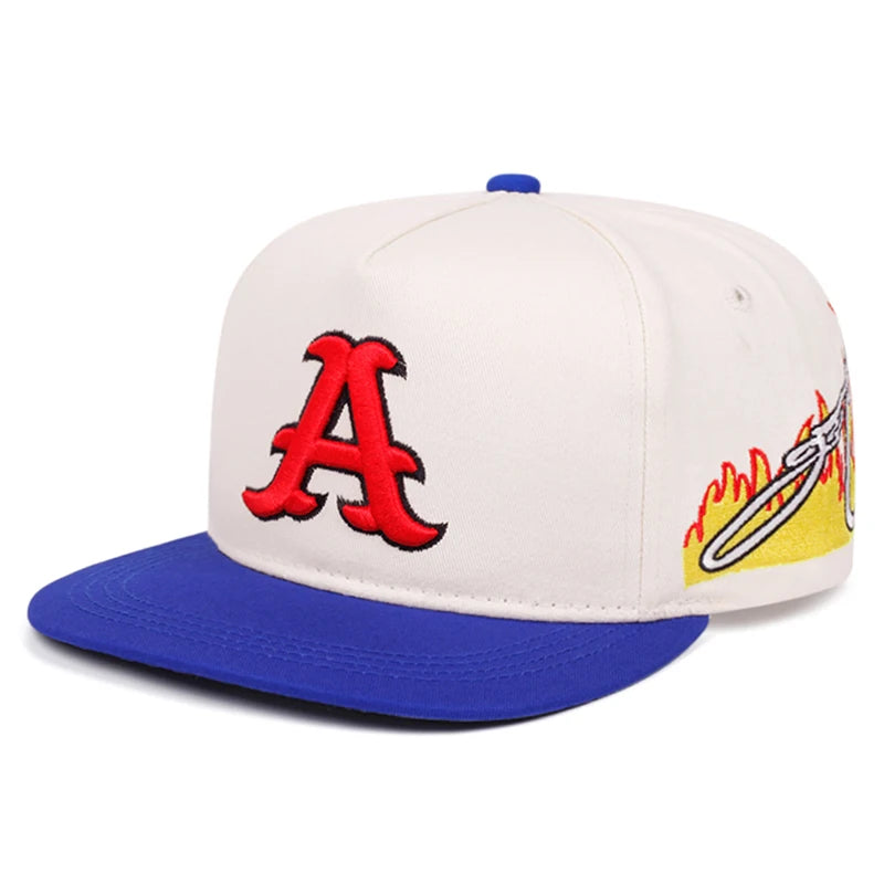 Letter A Flat Brim Unisex Baseball Cap