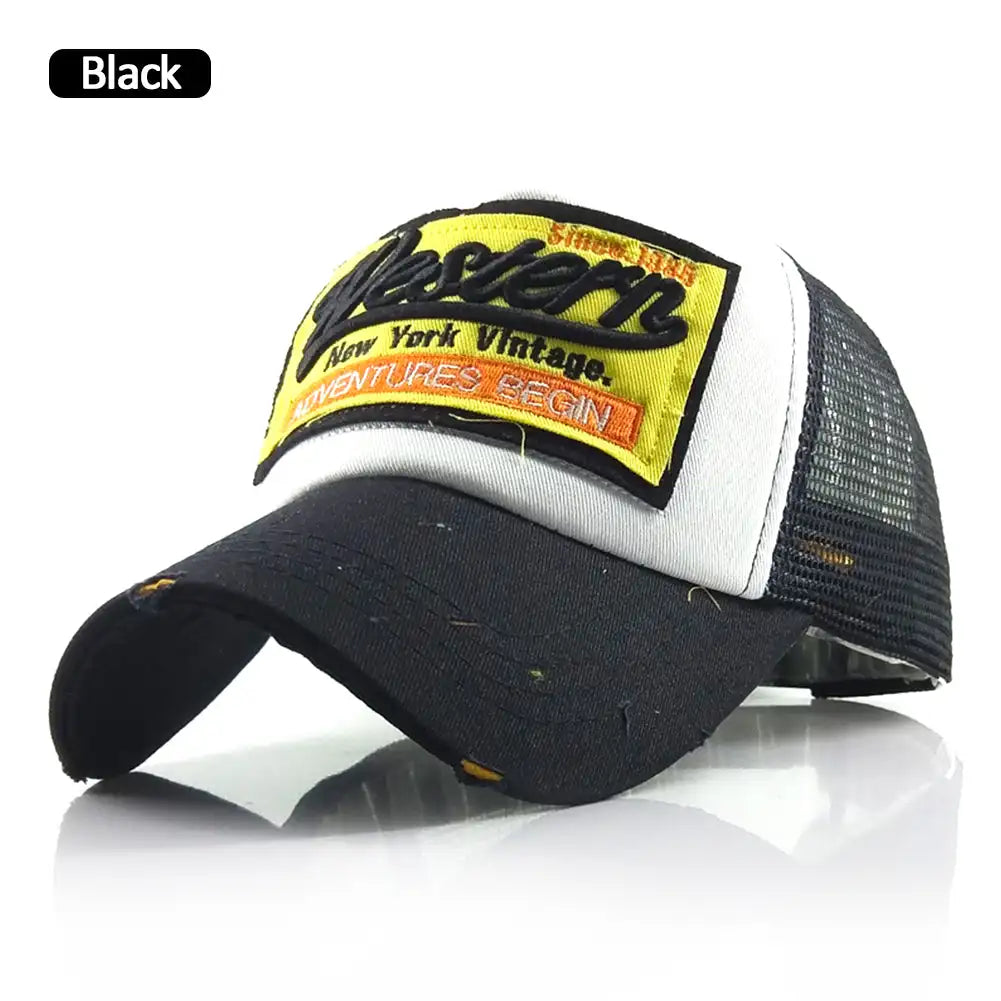 Streetwear Letter Embroidery Mesh Dad Baseball Cap