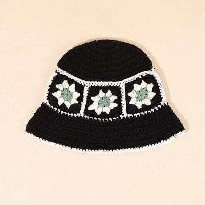 Korean Crochet Flower Knit Bucket Hat