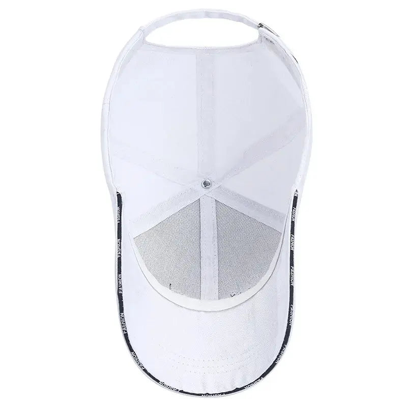 Korean Letter Embroidered Breathable Sports Baseball Cap