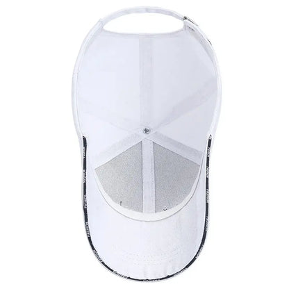 Korean Letter Embroidered Breathable Sports Baseball Cap