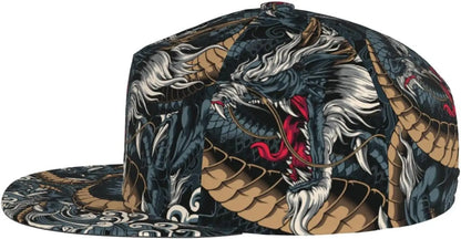 Dragon Flat Bill Adjustable Baseball Cap