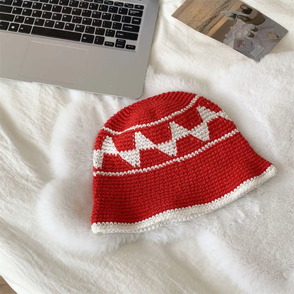 Sweet Handmade Crochet Triangle Sun Visor Bucket Hat