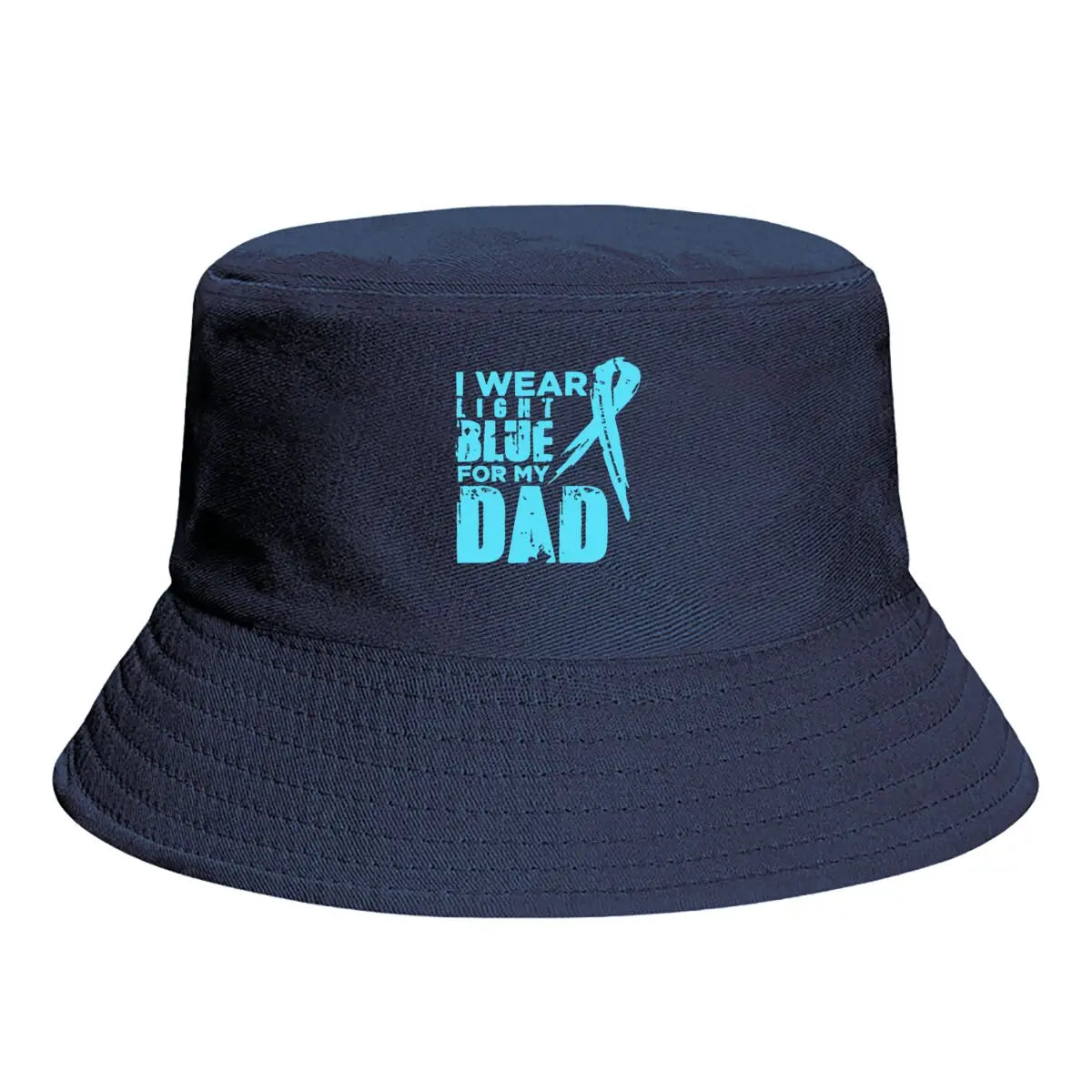 Light Blue Ribbon Support For Dad Bucket Hat