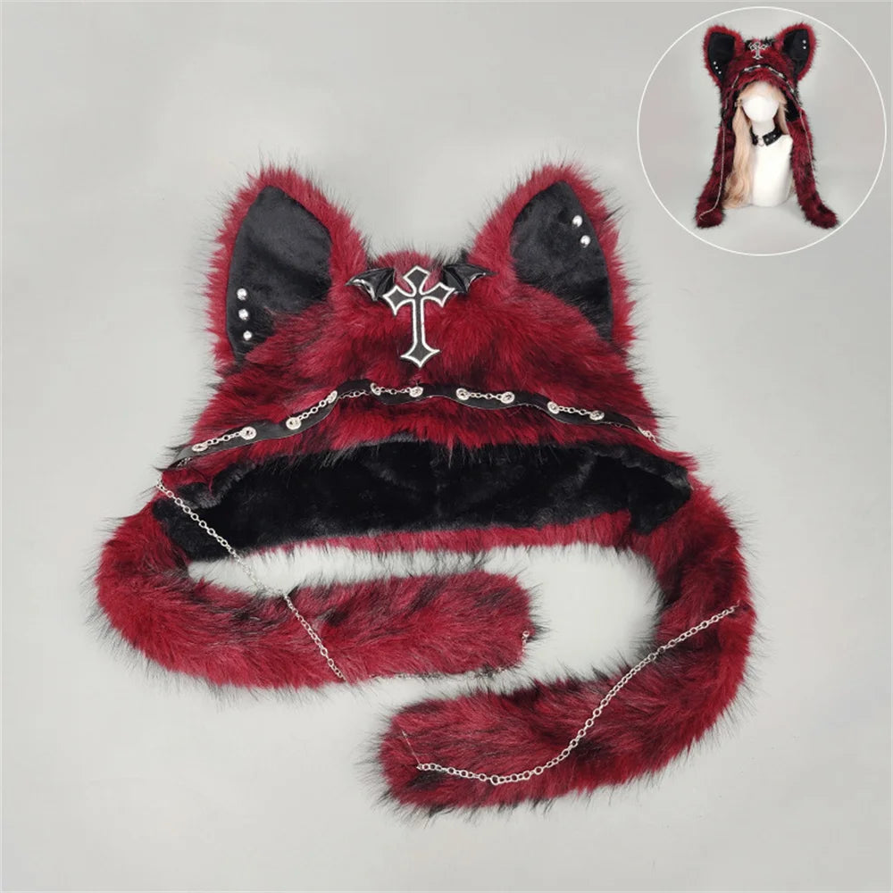 Gothic Punk Cat Ear Bucket Hat